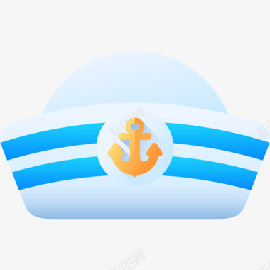 水手帽海洋14彩色图标
