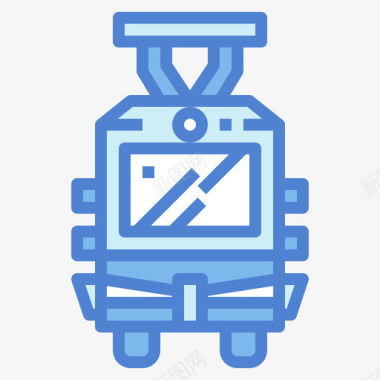 声波线有轨电车4号线蓝色图标