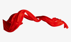 红色丝带红绸缎红色飘带装饰素材