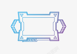 未来科技人工智能不规则边框设计人工智能科技框未来科素材