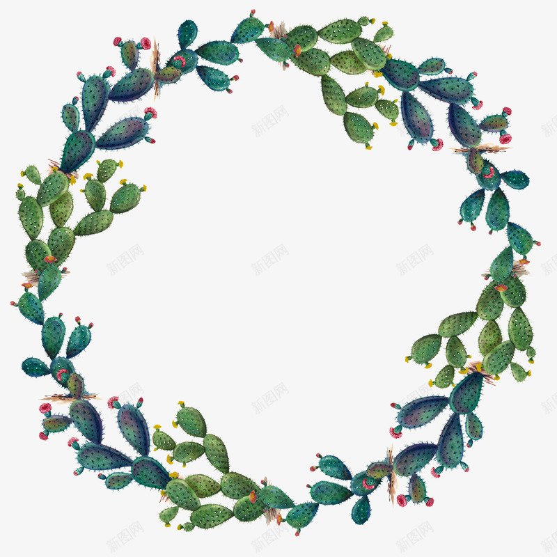 水彩仙人掌插画植物花环免扣wreaths03涂设计png免抠素材_88icon https://88icon.com 水彩 仙人掌 插画 植物 花环 免扣 wreaths03 设计