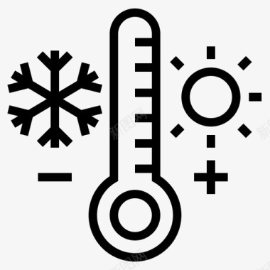 摄氏温度摄氏度气候变化图标