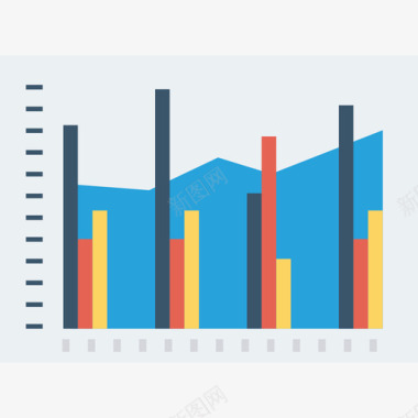 商业计划数据分析36扁平图标