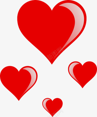 爱心元素红色爱心元素图标