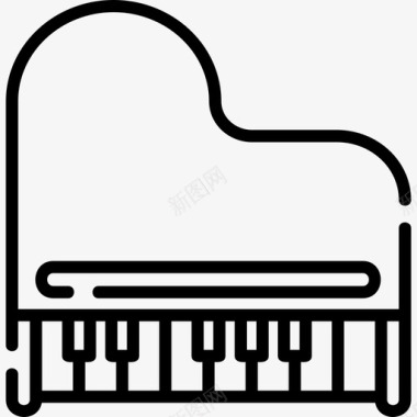 大钢琴乐器58线性图标