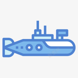 蓝色潜艇潜艇8号船蓝色高清图片
