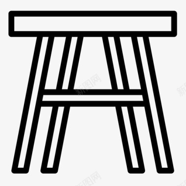 高脚桌高脚椅鸡尾酒桌咖啡桌图标