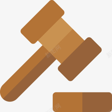 司法展板木槌法律与司法61号平的图标