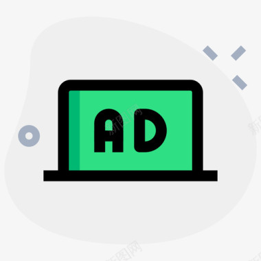 广告设计笔记本电脑商务和广告3圆形图标