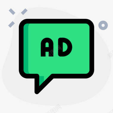 广告设计聊天商务和广告3圆形图标