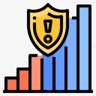 低风险统计风险管理5线性颜色图标