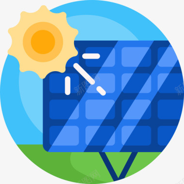 太阳能太阳能夏季244平坦图标