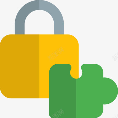 分类应用锁定网络应用安全平面图标