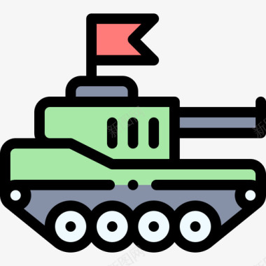 坦克世界难民日2线性颜色图标