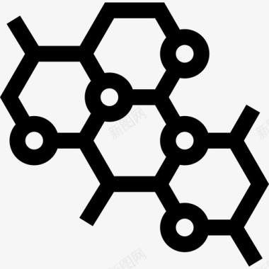 链式分子分子107医院直线型图标