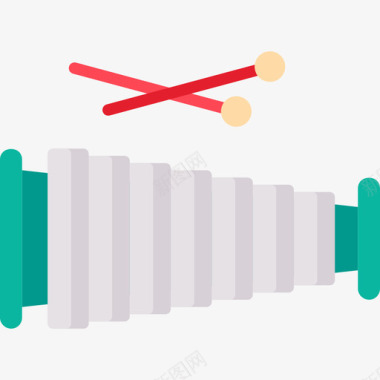 图标装饰格洛肯斯皮尔乐器59扁平图标