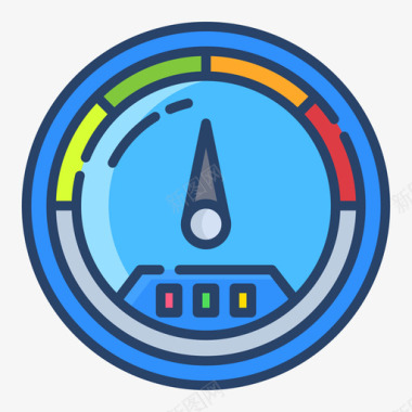 矢量仪表仪表石油工业29线性颜色图标
