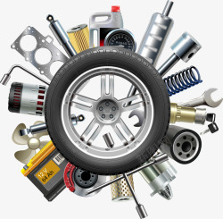 轮胎汽车工具维修工具交通汽车路标识素材