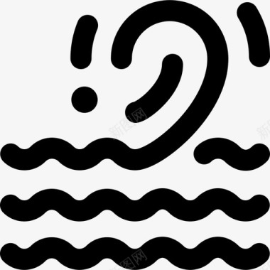 矢量波浪素材波浪夏季230轮廓图标