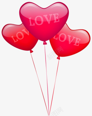 爱情气泡红色爱心元素图标