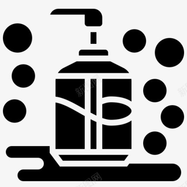 洗涤符号液体瓶子泵图标