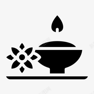 温泉蜡烛温泉48雕文图标