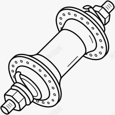 扁平化轮毂自行车轮毂自行车零件图标