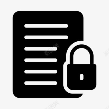 锁定文件锁定文档专用图标