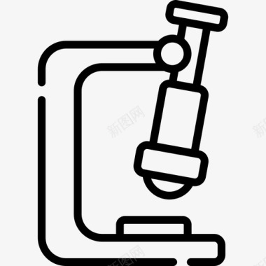矢量医院显微镜标线性显微镜109医院图标