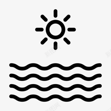 太阳河自然日落图标