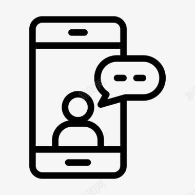 手机短信气泡手机图标