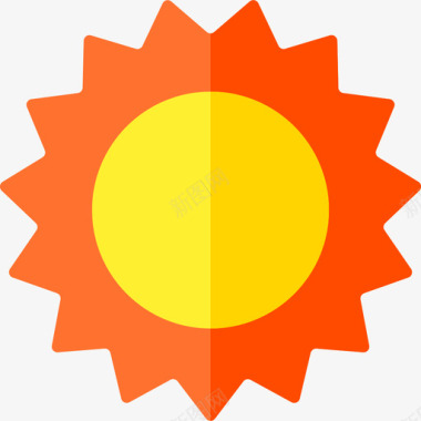 平坦太阳225度夏季平坦图标