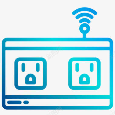 电源线插头插头智能家居生活3线性梯度图标