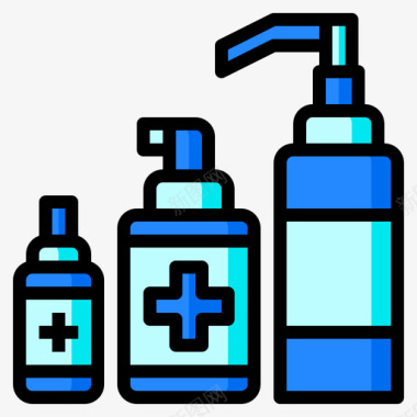 护理喷雾瓶预防和护理1线性颜色图标