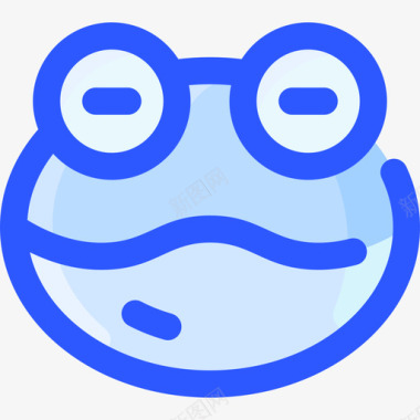 青蛙春天131蓝色图标