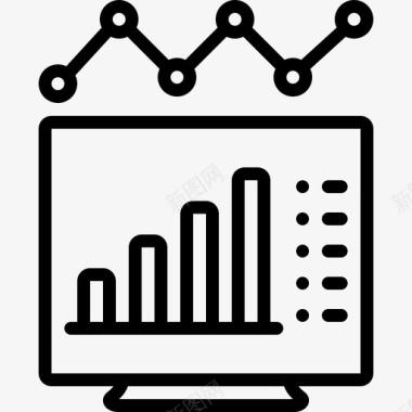 大楼数据图数据分析图图表财务图标