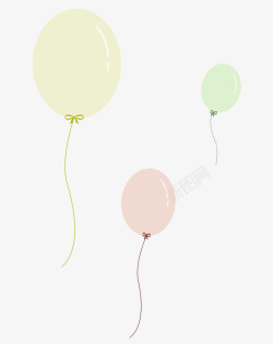 几何图形彩色气球喜庆节日装饰素材