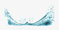 水彩手绘海洋鲸鱼水母动物装饰印刷图案手账23水彩手素材