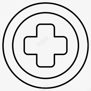 医院急救医院标志图标