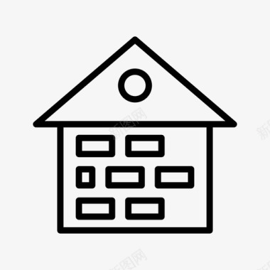 防火墙砖块防火墙线性图标图标
