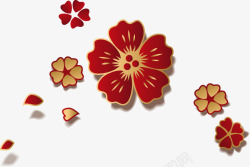牡丹花农历新年传统年画迎新免扣免扣复古传统中国风日素材