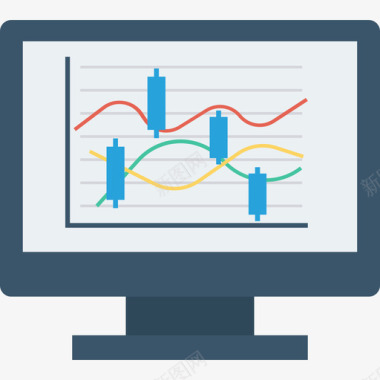 屏幕海报监视器屏幕数据分析36平面图标