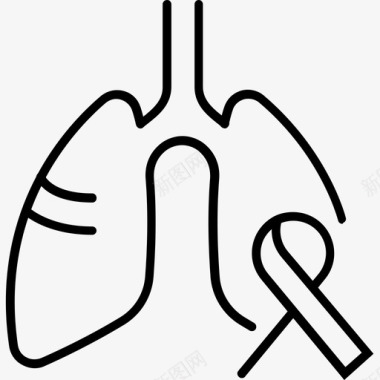 肺癌死亡肺图标