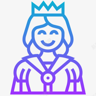 矢量标志王子皇室元素3渐变图标