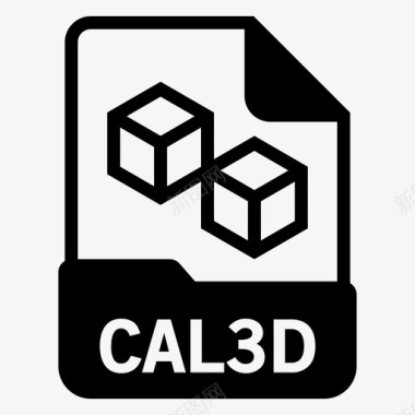 3dcal3d文档文件图标