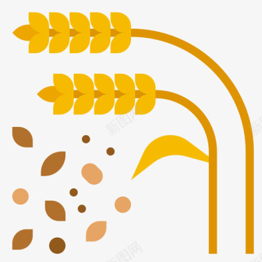 制作面包谷物面包房149扁平图标