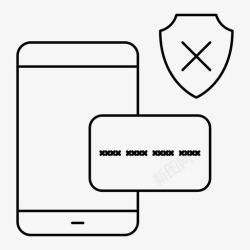 非智能手机智能手机和信用卡保护解除信用卡非活跃高清图片