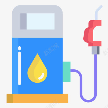 矢量加油站加油站石油工业30持平图标