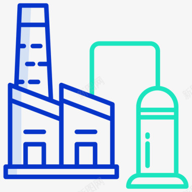 石油工业工厂石油工业27轮廓颜色图标