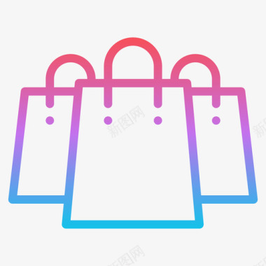 购物购物袋电子商务201梯度图标